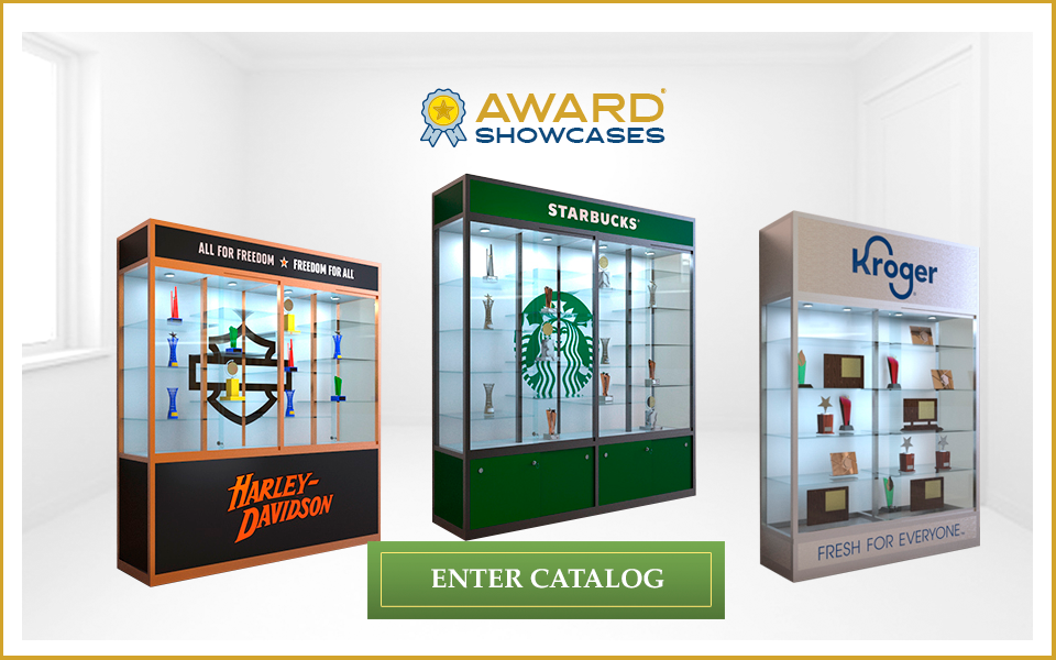 Award Wall Upright Showcases